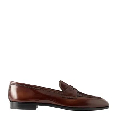 Church's Onyx Leather Loafers In Multi