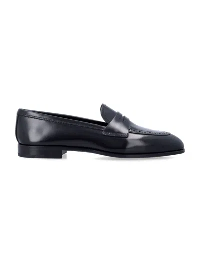 CHURCH'S CHURCH S ONYX FUMÉ POLISHED LEATHER LOAFER