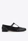 Church's Opal Studded Leather Mary Jane Brogues In Black