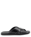 Church's Oriyah Leather Stud Crisscross Sandals In Black