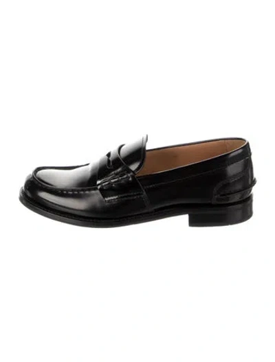 Pre-owned Church's Patent Leather Loafers In Black