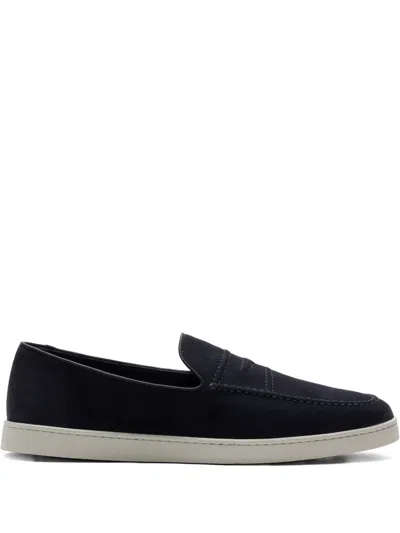 Church's Peebles White Rubber Sole Loafers In Black