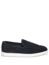 Church's Peebles Suede Blue Loafers In Blue