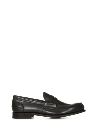 Church's Pembrey Brown Calf Leather College Loafers In Black