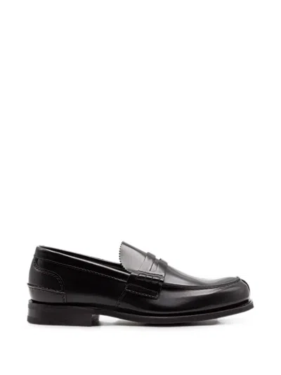 Church's Pembrey Glossy Leather Loafers In Black