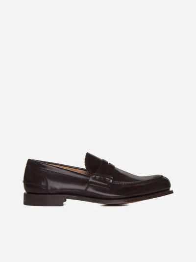 Church's Pembrey Leather Loafers In Nude & Neutrals