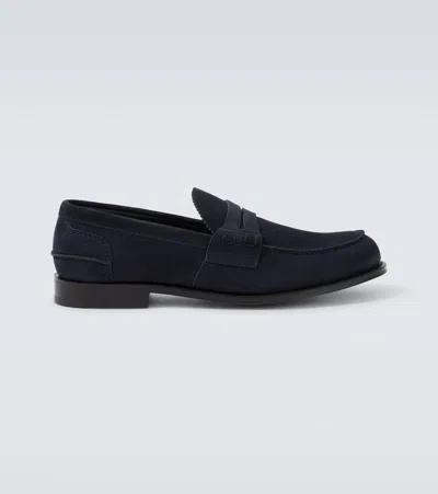 Church's Pembrey Suede Loafers In Blue