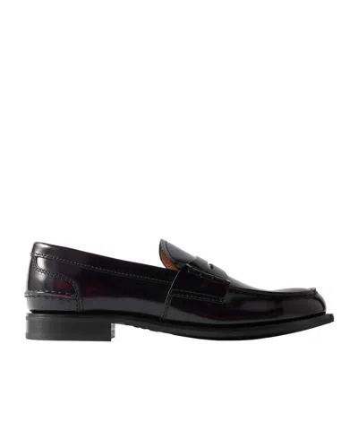 Church's Pembrey W Leather Loafers In Burgundy