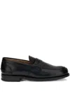 Church's Black Moccasin Flat Shoes With Elegant Detailing For Modern Men In Black