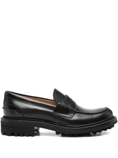 Church's Penny-strap Leather Loafers In Black