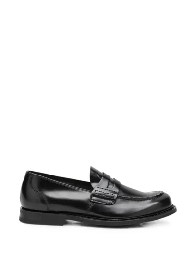 Church's Penny-slot Leather Loafers In Black