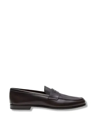 Church's Penny-slot Leather Loafers In Brown