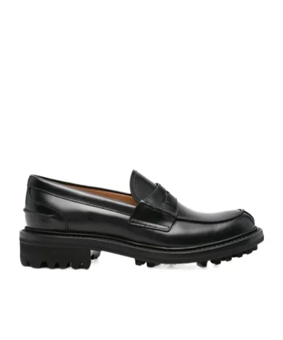 Church's Penny-strap Leather Loafers In Black