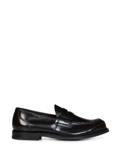 Church's Ebony Bookbinder Leather Farsley R 2.0 Loafers In Black