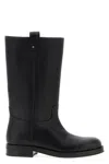 Church's Hammered Leather Round-toe Boots In Black