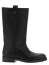 Church's Hammered Leather Round-toe Boots In Black