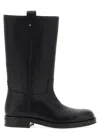 Church's Hammered Leather Round-toe Boots In Black
