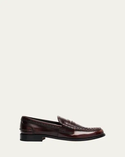 Church's Robin Glossed-leather Penny Loafers In Brown