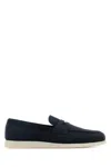 Church's Blue Suede Saddle Loafers