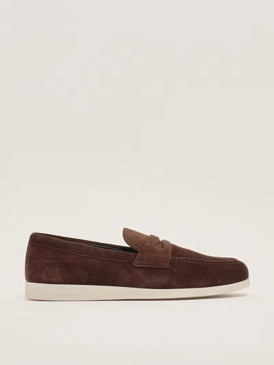 Church's Portsmouth Soft Suede Loafers In Testa Di Moro