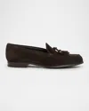 Church's Tassel-embellished Suede Loafers In Gray