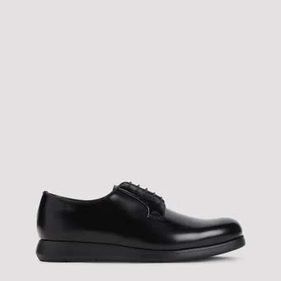 Church's Redruth Derby Shoes Brushed Leather Construction In Black