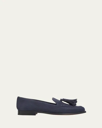 Church's Renee Suede Tassel Loafers In Blue