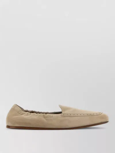 Church's Rika Suede Loafers Elasticated Trim Flat In Brown