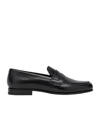 Church's Round Head Loafer Shoes In Black