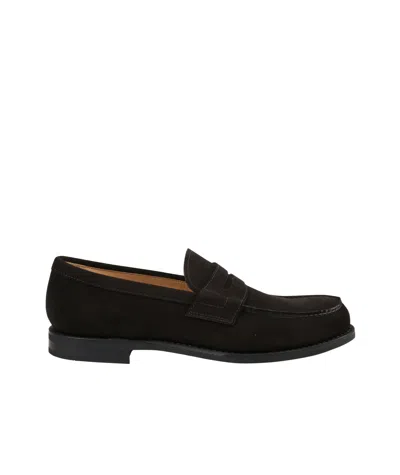 Church's Round Head Loafer Shoes In Black