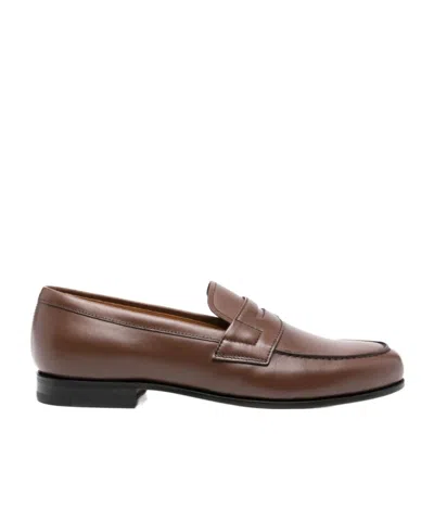 Church's Heswall 2 Penny Leather Loafers In Brown