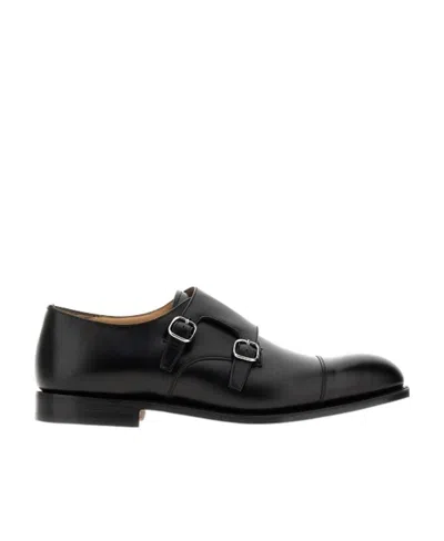 Church's Round Head Sewing Details Casual Shoes In Black