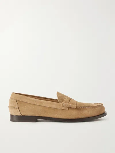 Church's Rowley Loafers Penny Strap Round Toe Suede In Brown