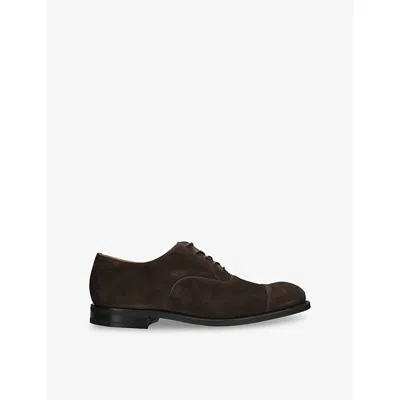 Church's S Mens Dark Brown Consul 2.0 Suede Oxford Shoes Eur 42 / 8 Uk