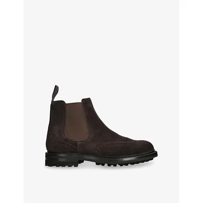 Church's S Mens Dark Brown Mcentyre Leather Chelsea Boots Eur 40 / 6 Uk
