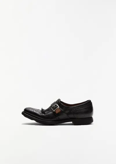 Church's Shanghai Distressed Leather Loafer In Black