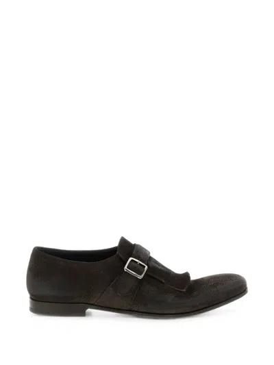 Church's Shanghai Laser Fringe-detail Monk-strap Loafers In Brown