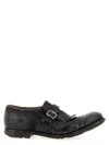 Church's Perforated Round Toe Textured Loafers In Black