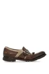 Church's Shanghai Distressed Leather And Canvas Brogues In Animal Print
