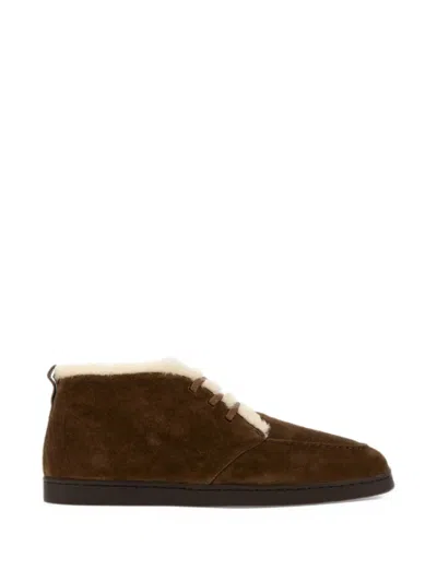Church's Shetland Shearling-trim Desert Boots In Brown