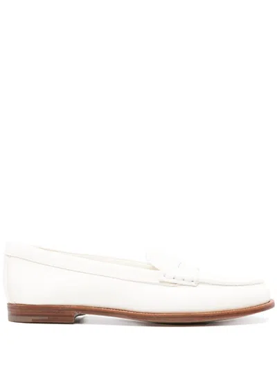 Church's Kara 2 Ivory Deer Leather Loafers In White