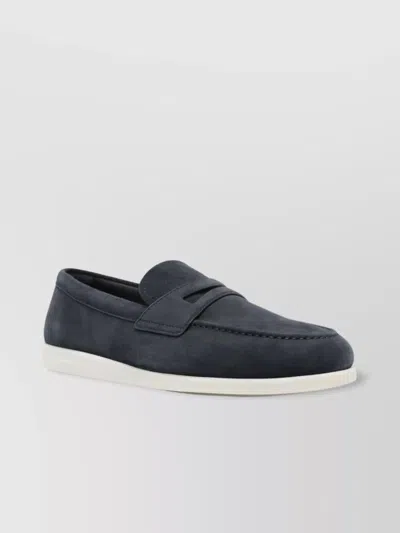 Church's Slip-on Suede Loafers Penny Slot Detail In Blue
