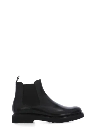 Church's Smooth Leather Ankle Boots In Black