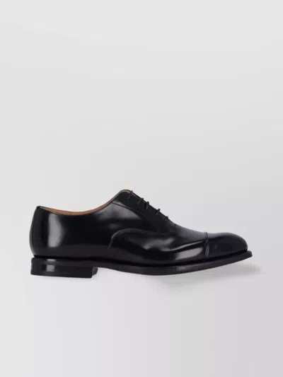 CHURCH'S SMOOTH LEATHER CAP TOE LACE SHOES