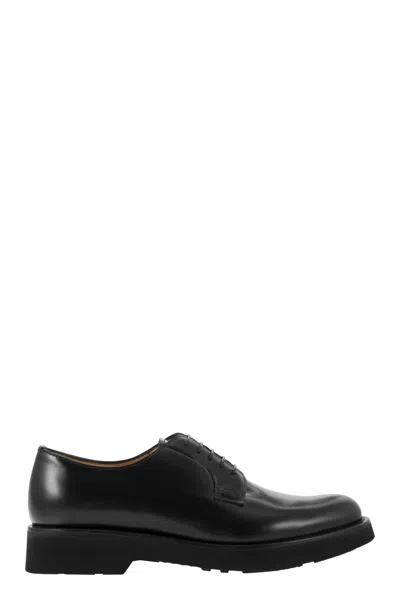 Church's Sophisticated Black Leather Lace-up Derby Dress Shoes For Women