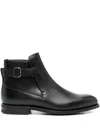 Church's Round Toe Leather Ankle Boots With Buckle Detail In Multi