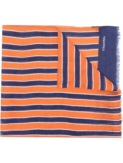 CHURCH'S STRIPED LINEN SCARF
