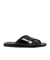 Church's Oriyah Leather Stud Crisscross Sandals In Black