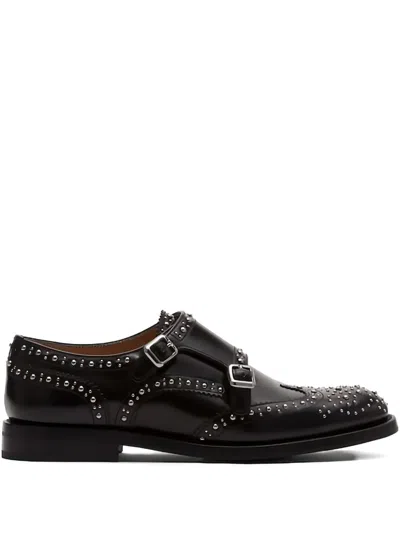 Church's Studded Double-buckle Oxford Shoes In Black