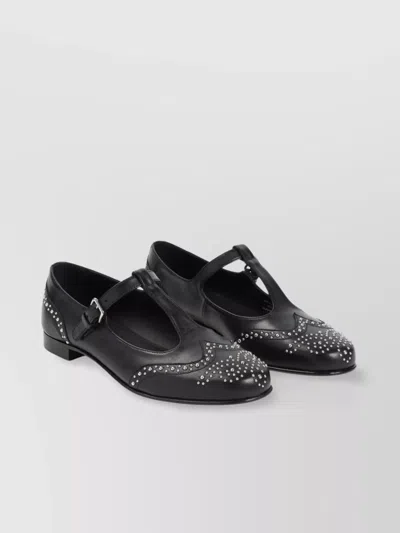 Church's Studded T-bar Sandals Cut-out Design